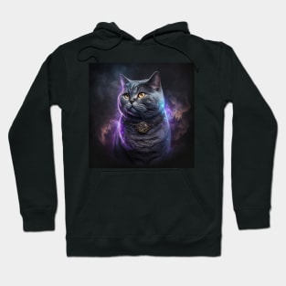 British Shorthair Galactic Divine Portrait Hoodie